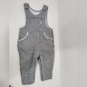 Paco Rabanne Baby Gray Knit Fleece Lined Overalls 100CM Size 2